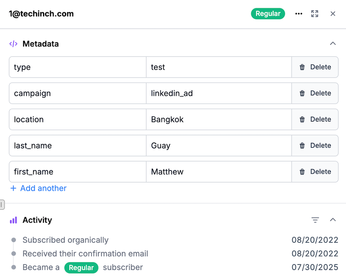 Buttondown metadata fields